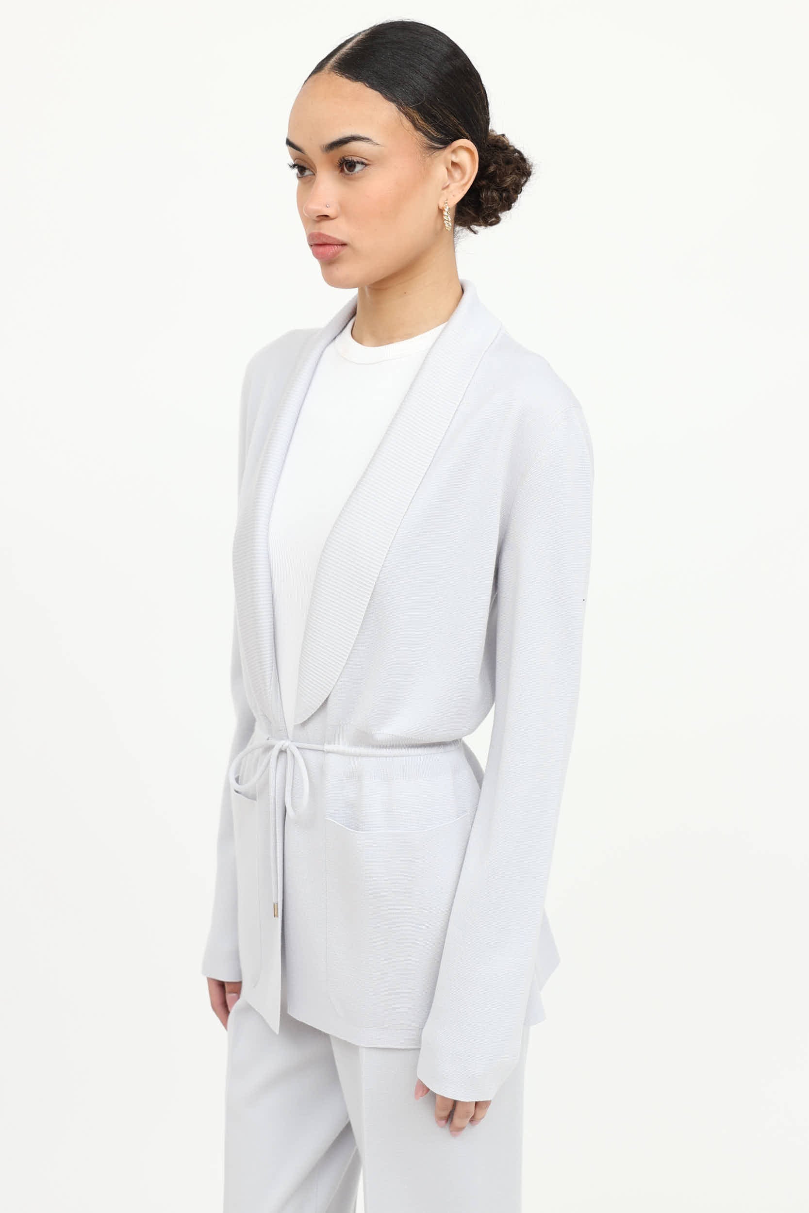 Cashmere Drawstring Cardigan
