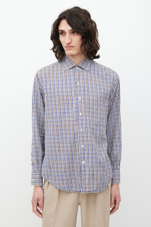 Loro Piana Blue & Multicolour Check Shirt