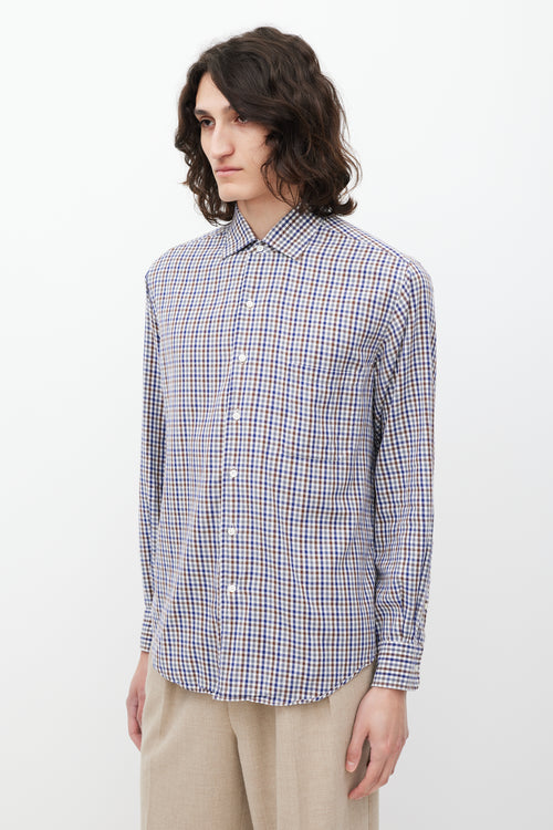 Loro Piana Blue & Multicolour Check Shirt
