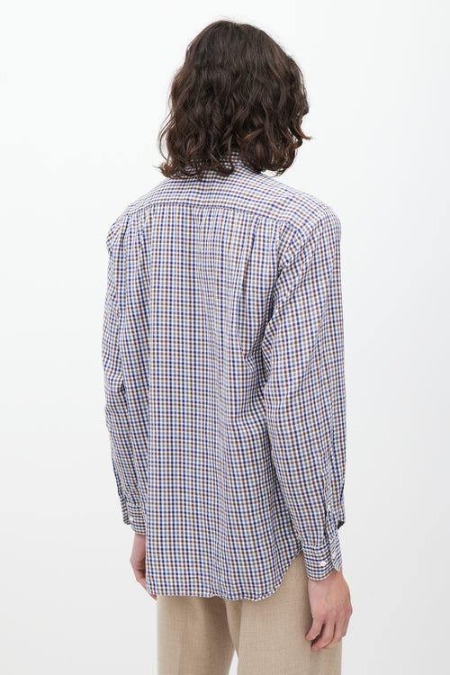 Loro Piana Blue & Multicolour Check Shirt
