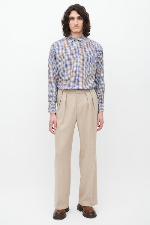 Loro Piana Blue & Multicolour Check Shirt