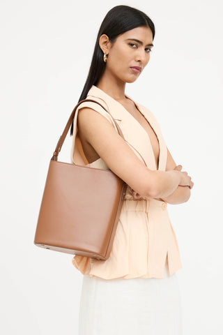 Loro Piana Leather Artemis Bucket Bag