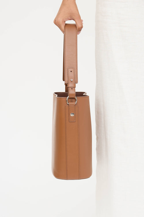 Loro Piana Leather Artemis Bucket Bag