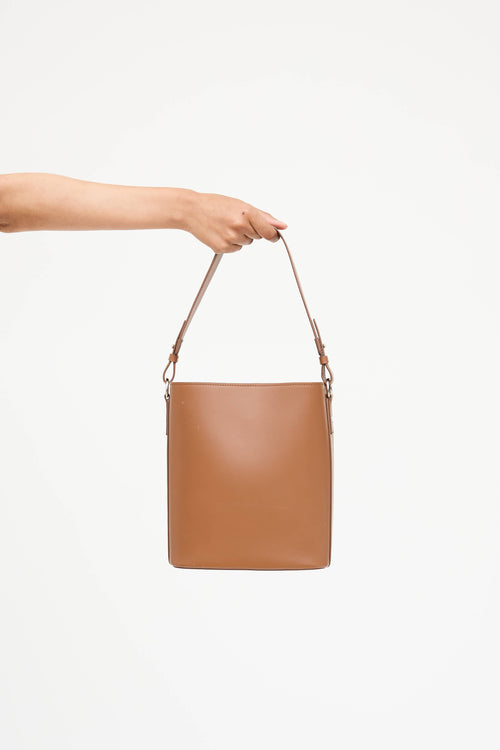Loro Piana Leather Artemis Bucket Bag