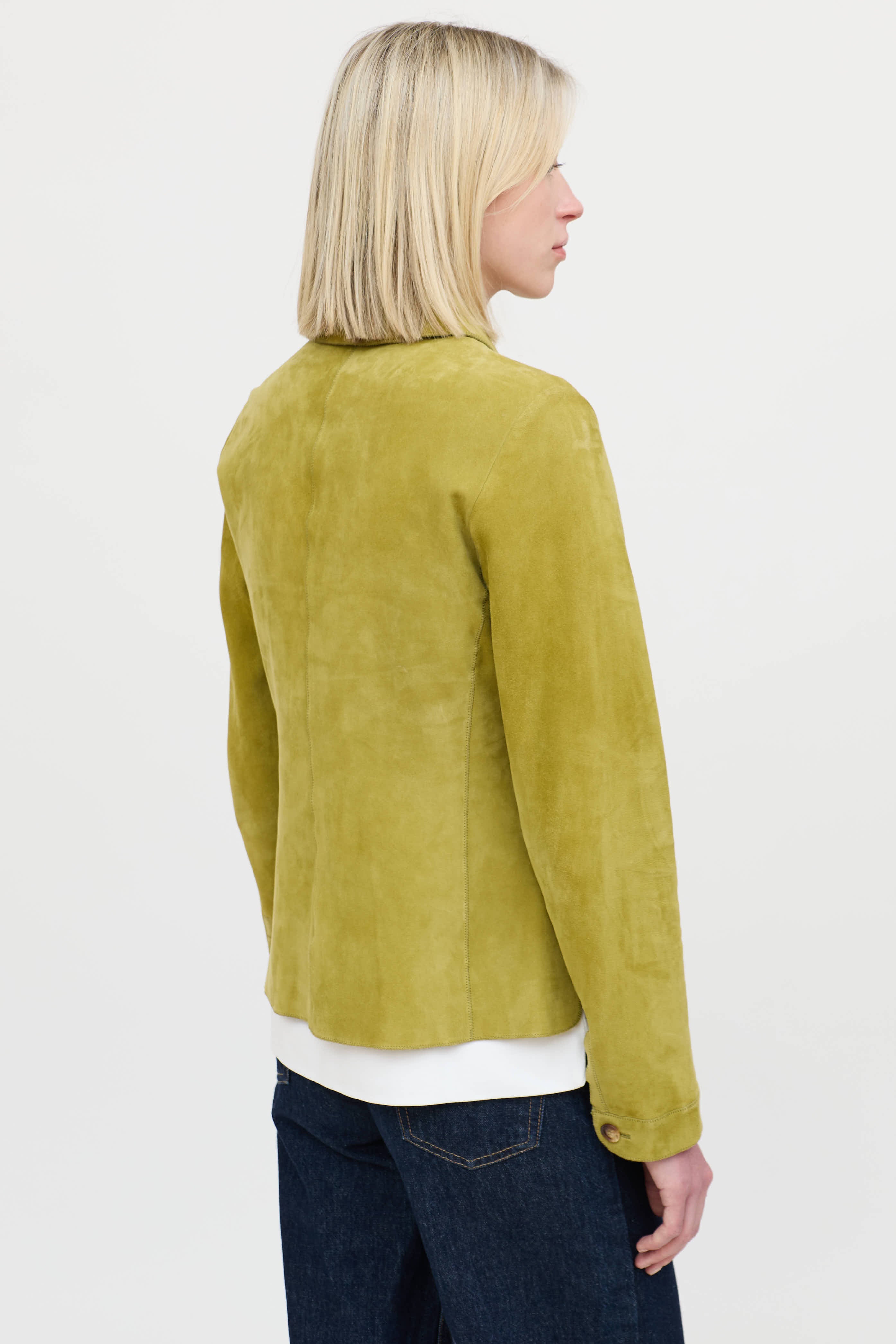 Loro PianaSuede Zip Button Up  Shirt