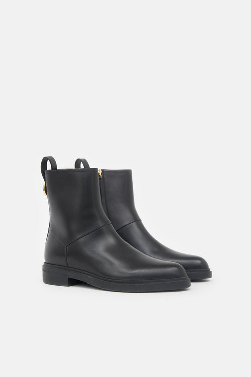 Loro Piana Leather Kilda Ankle Boot