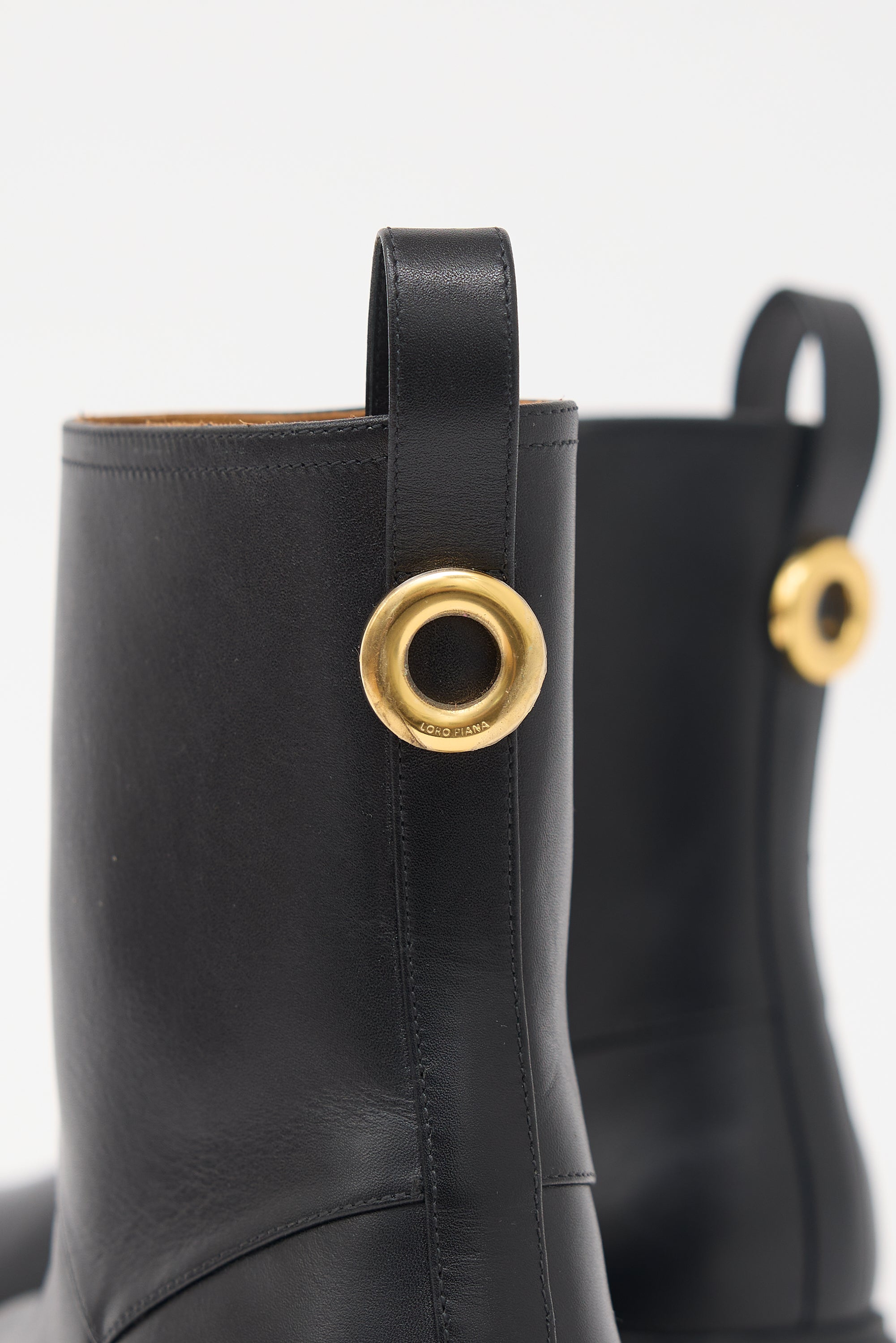 Loro Piana Leather Kilda Ankle Boot