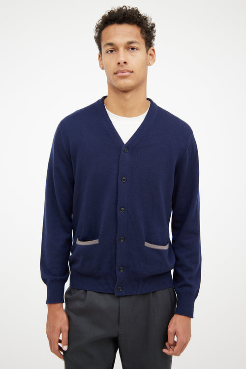 Loro PianaNavy Button Up Cardigan