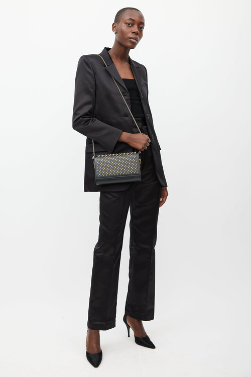 Christian Louboutin Black & Multicolour Paloma Studded Bag