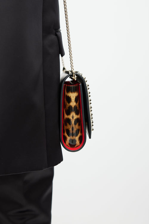 Christian Louboutin Black & Multicolour Paloma Studded Bag