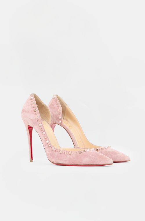 Christian Louboutin Suede Irishell Studded Pump