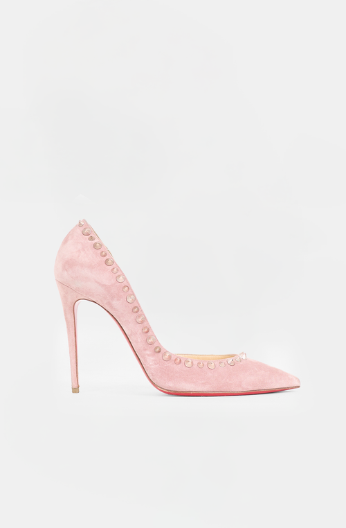 Christian Louboutin Suede Irishell Studded Pump
