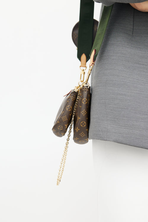 Louis Vuitton 2020 Brown & Green Monogram Multi Pochette Accessoires Bag