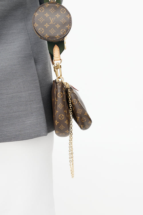Louis Vuitton 2020 Brown & Green Monogram Multi Pochette Accessoires Bag