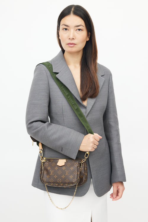 Louis Vuitton 2020 Brown & Green Monogram Multi Pochette Accessoires Bag