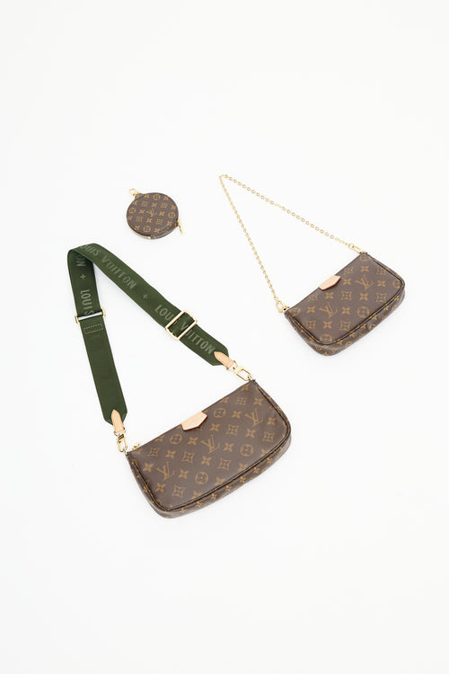 Louis Vuitton 2020 Brown & Green Monogram Multi Pochette Accessoires Bag