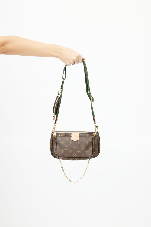 Louis Vuitton 2020 Brown & Green Monogram Multi Pochette Accessoires Bag
