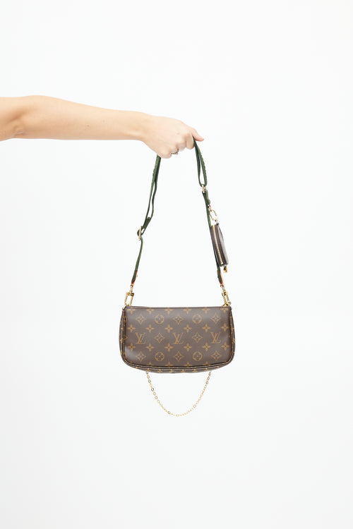 Louis Vuitton 2020 Brown & Green Monogram Multi Pochette Accessoires Bag