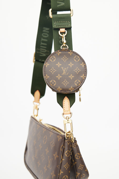 Louis Vuitton 2020 Brown & Green Monogram Multi Pochette Accessoires Bag