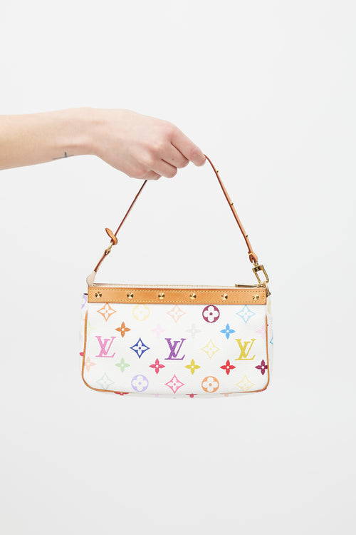 Louis Vuitton 2003 White & Multicolour Murakami Pochette Bag