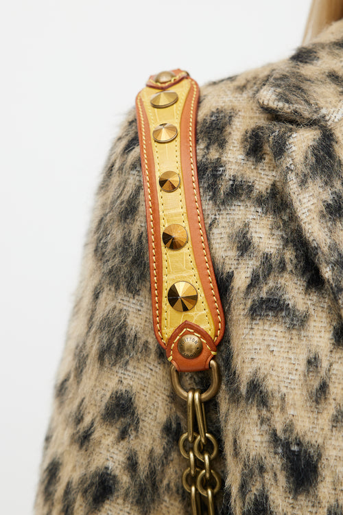 Louis Vuitton 2004 Brown & Yellow Monogram Trompe L'oeil Pochette