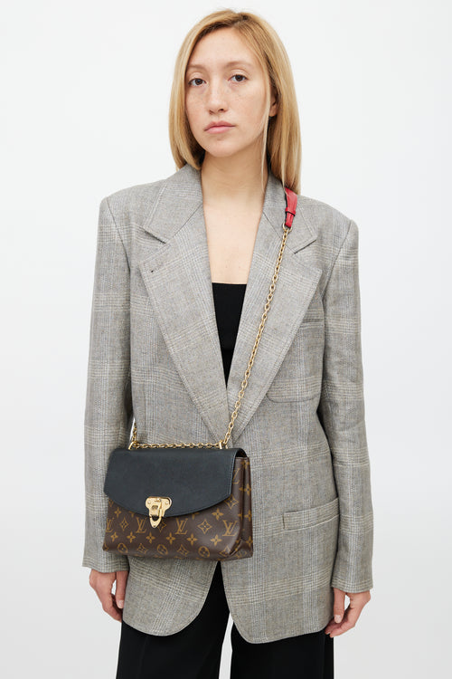 Louis Vuitton 2017 Brown & Black Monogram Saint Placide Shoulder Bag
