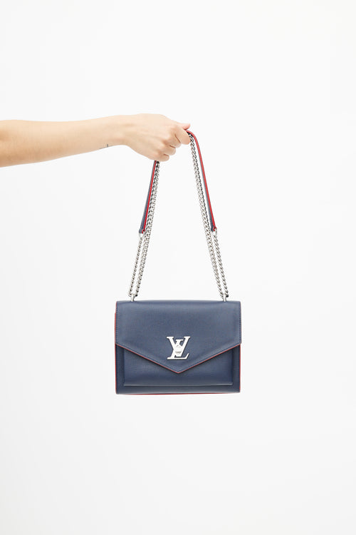 Louis Vuitton 2020 Navy & Silver Mylockme Shoulder Bag