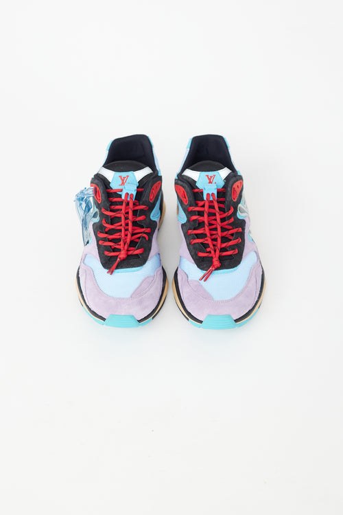 Louis Vuitton Blue & Purple Suede Trail Sneaker