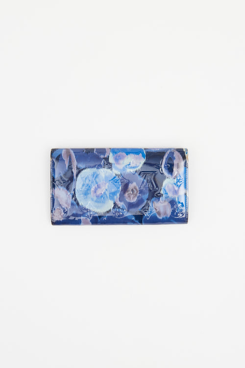 Louis Vuitton Blue Ikat Vernis Sarah Wallet