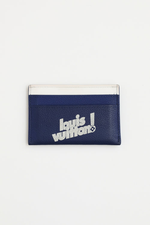 Louis Vuitton Navy & White Everyday Card Holder