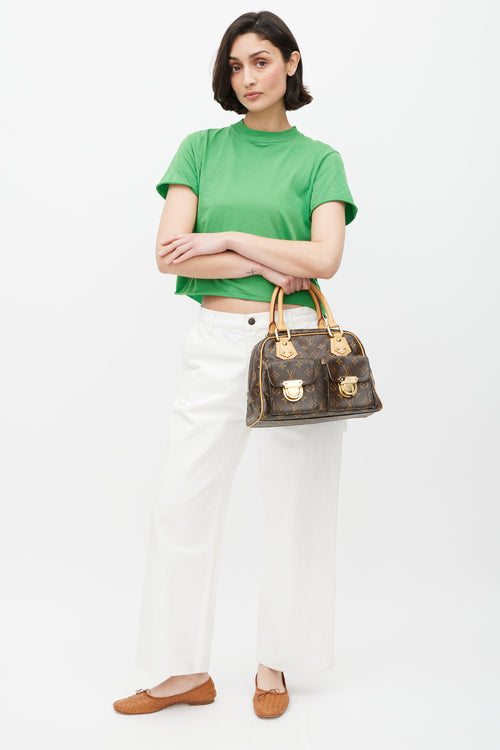 Louis Vuitton Brown & Gold Manhattan Monogram Bag