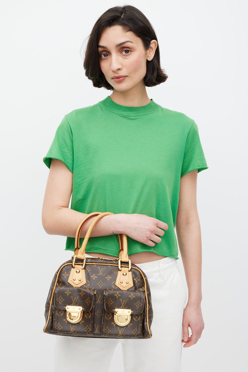 Louis Vuitton Brown & Gold Manhattan Monogram Bag