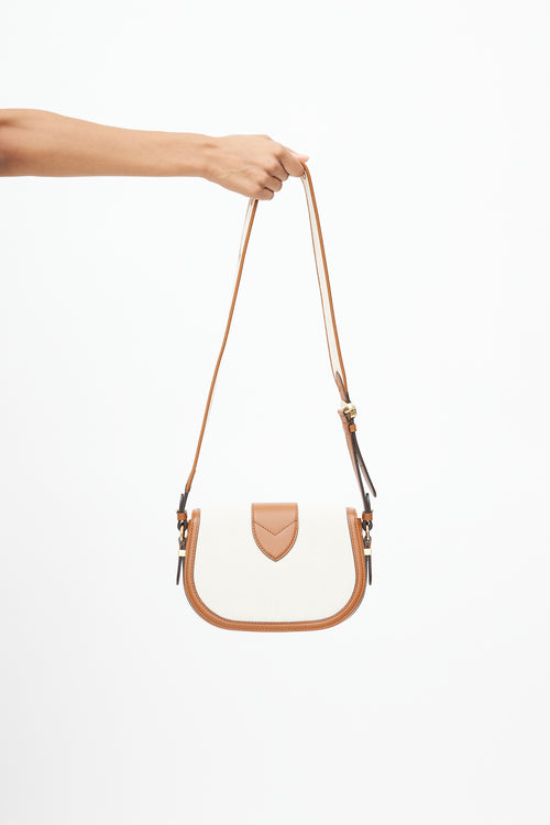 Louis Vuitton Brown Leather & Canvas Pont 9 Soft MM Crossbody Bag