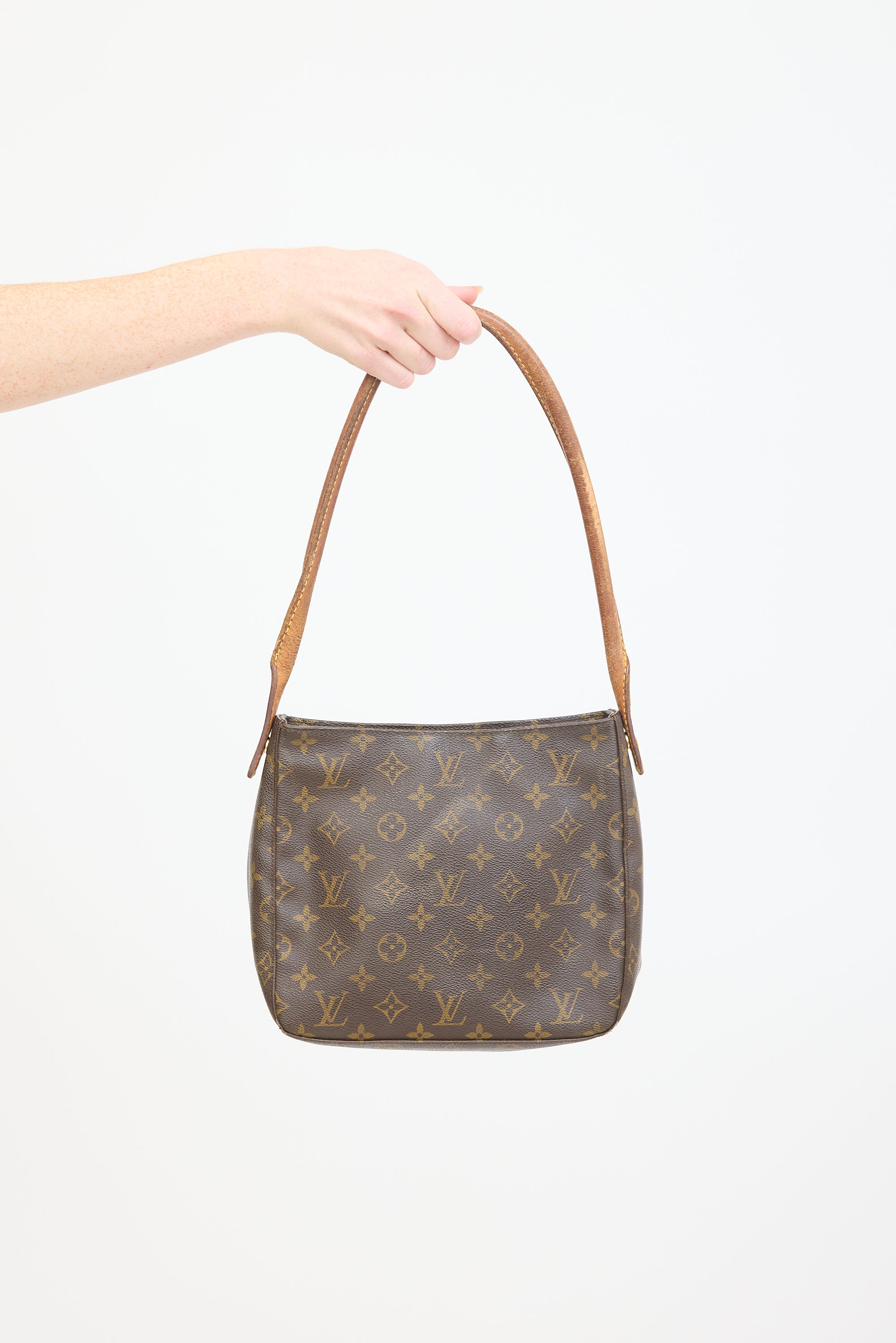 Louis Vuitton Brown Monogram Looping MM Tote Bag