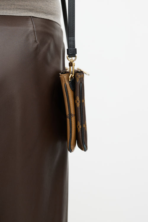 Louis Vuitton Brown Double Zip Monogram Pochette