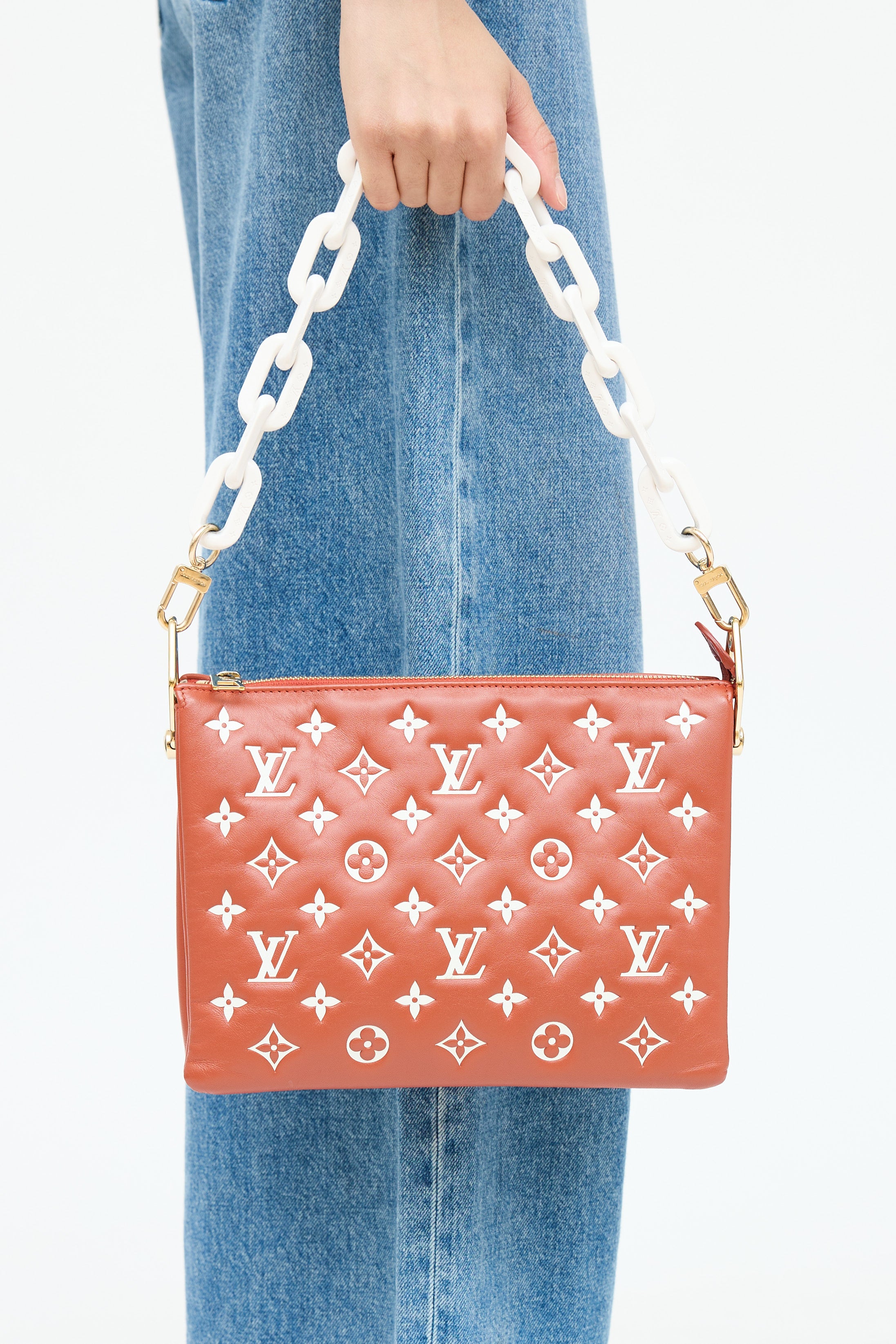 Louis Vuitton Terracotta Monogram Coussin PM Shoulder Bag