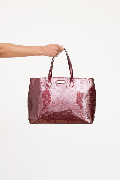 Louis Vuitton Amarante Vernis Wilshire Tote Bag