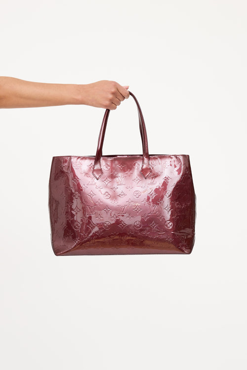 Louis Vuitton Amarante Vernis Wilshire Tote Bag