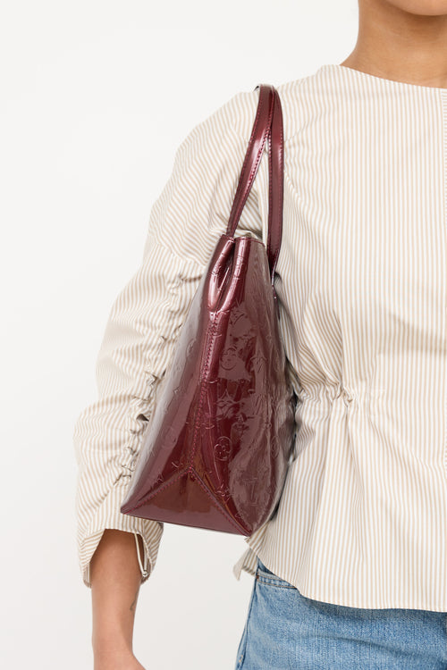 Louis Vuitton Amarante Vernis Wilshire Tote Bag