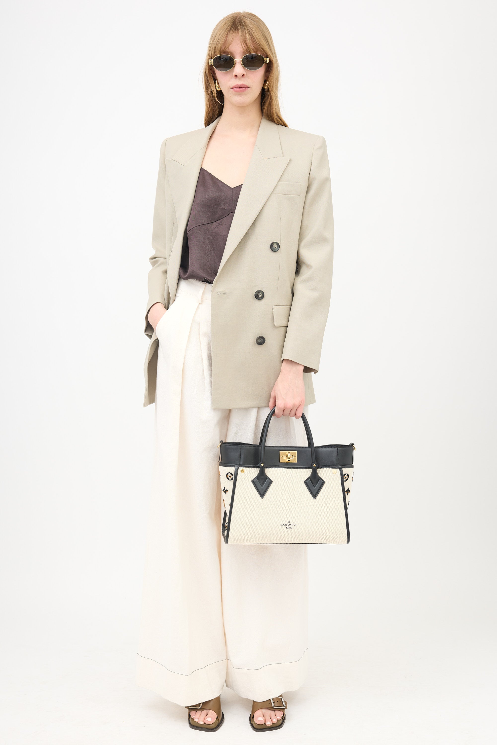 Louis Vuitton Canvas On My Side MM Bag