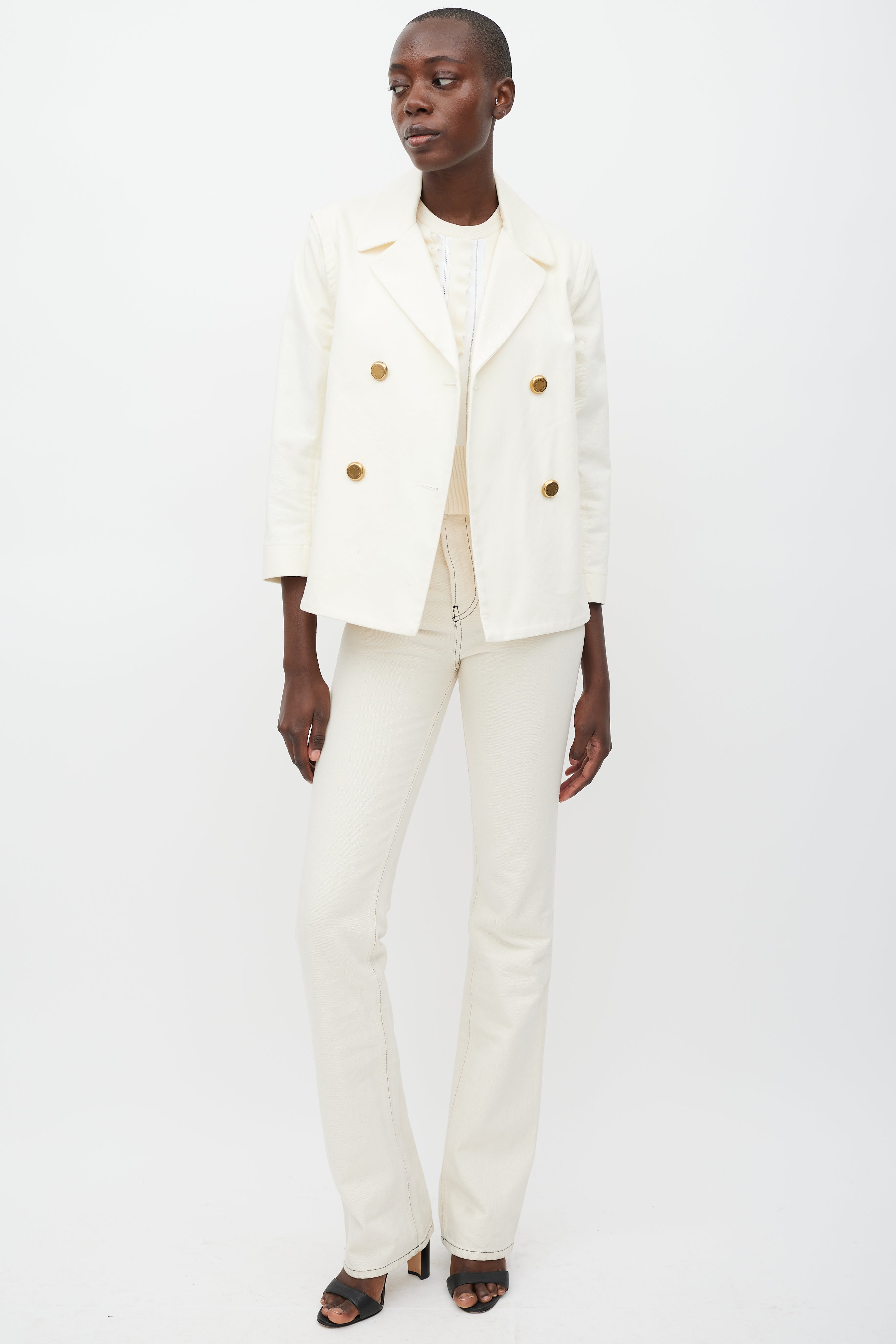 Louis Vuitton Cream Cotton Modular Jacket