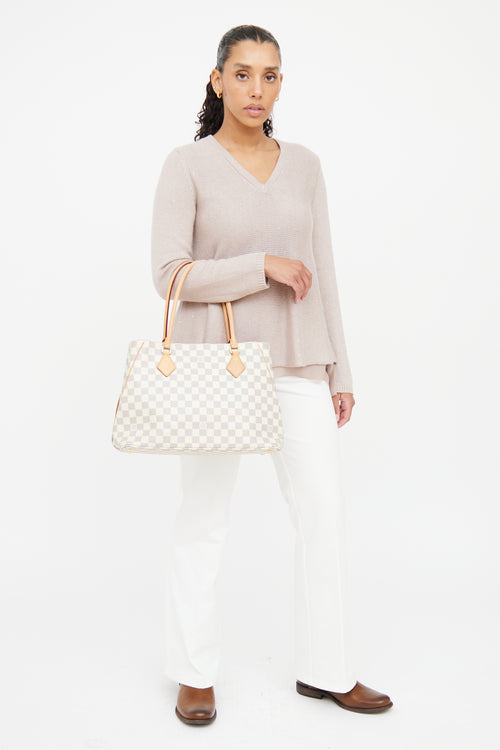 Louis Vuitton Cream & Navy Damier Azur Calvi Tote Bag