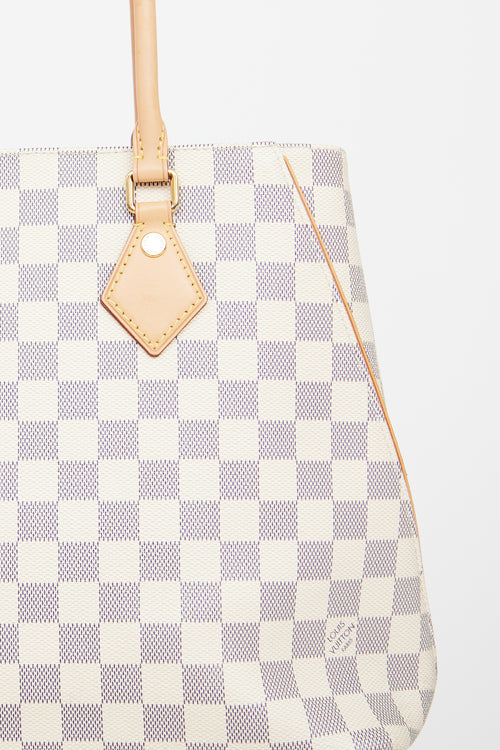 Louis Vuitton Cream & Navy Damier Azur Calvi Tote Bag