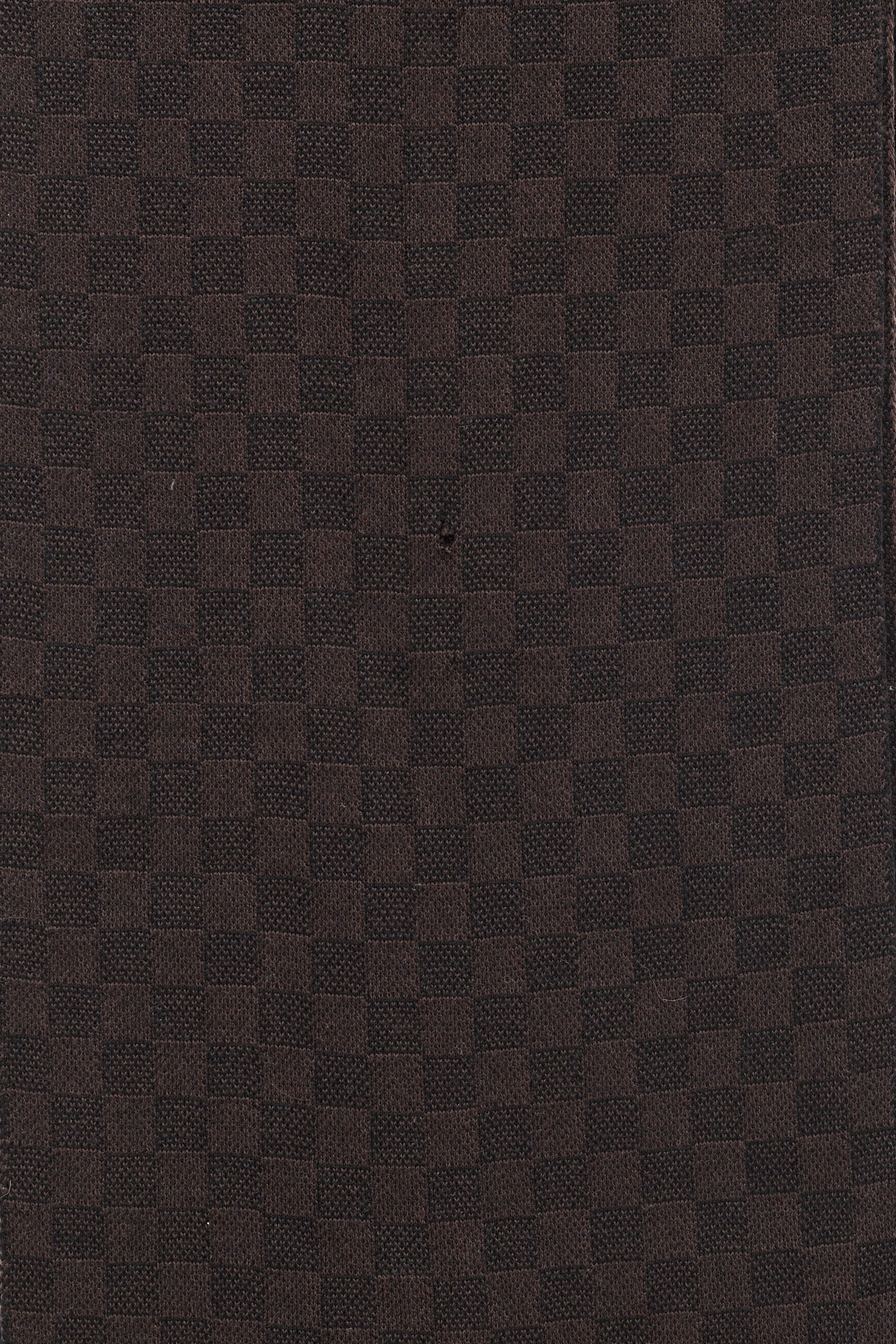 Louis Vuitton Dark Brown Wool Damier Logo Scarf
