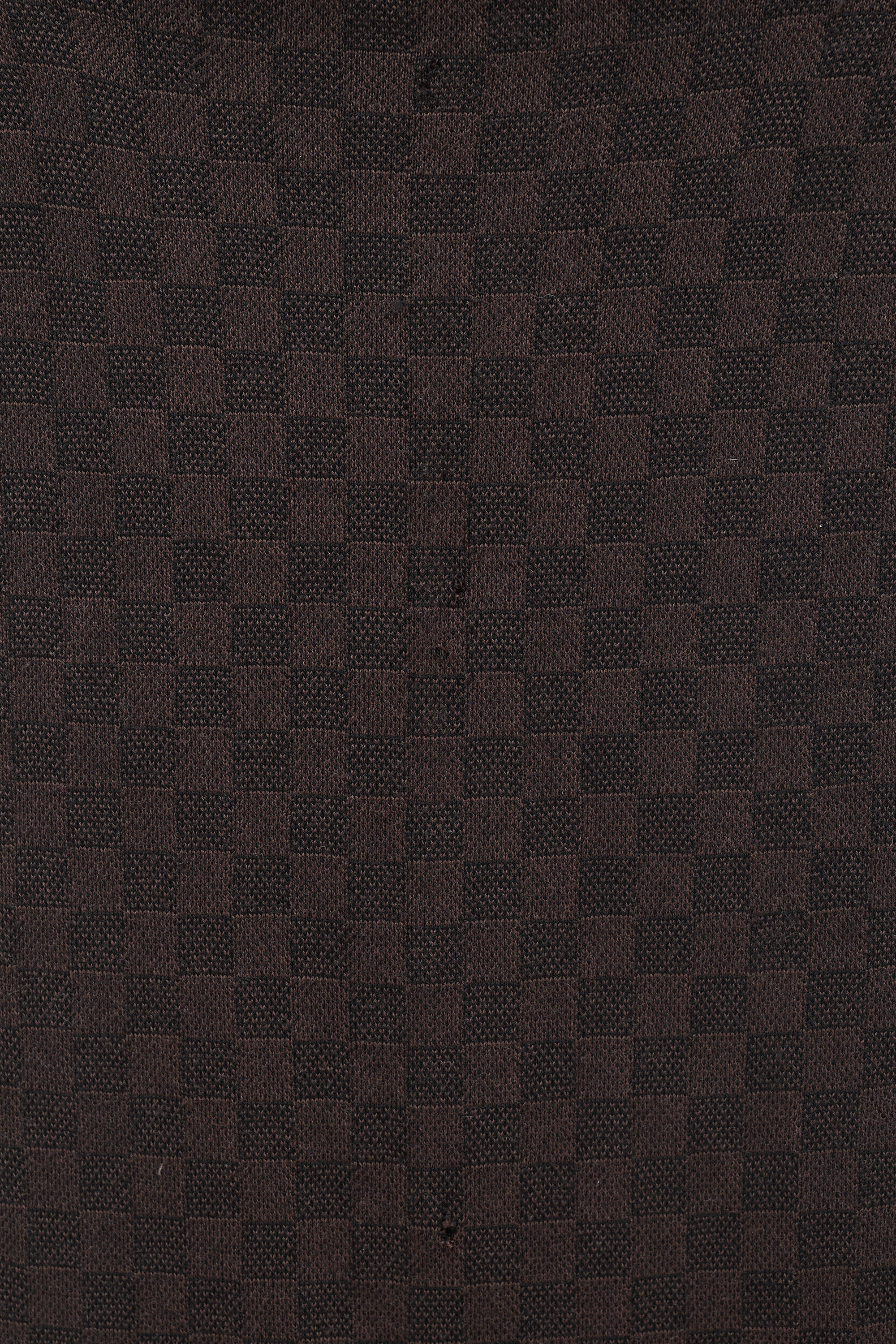 Louis Vuitton Dark Brown Wool Damier Logo Scarf