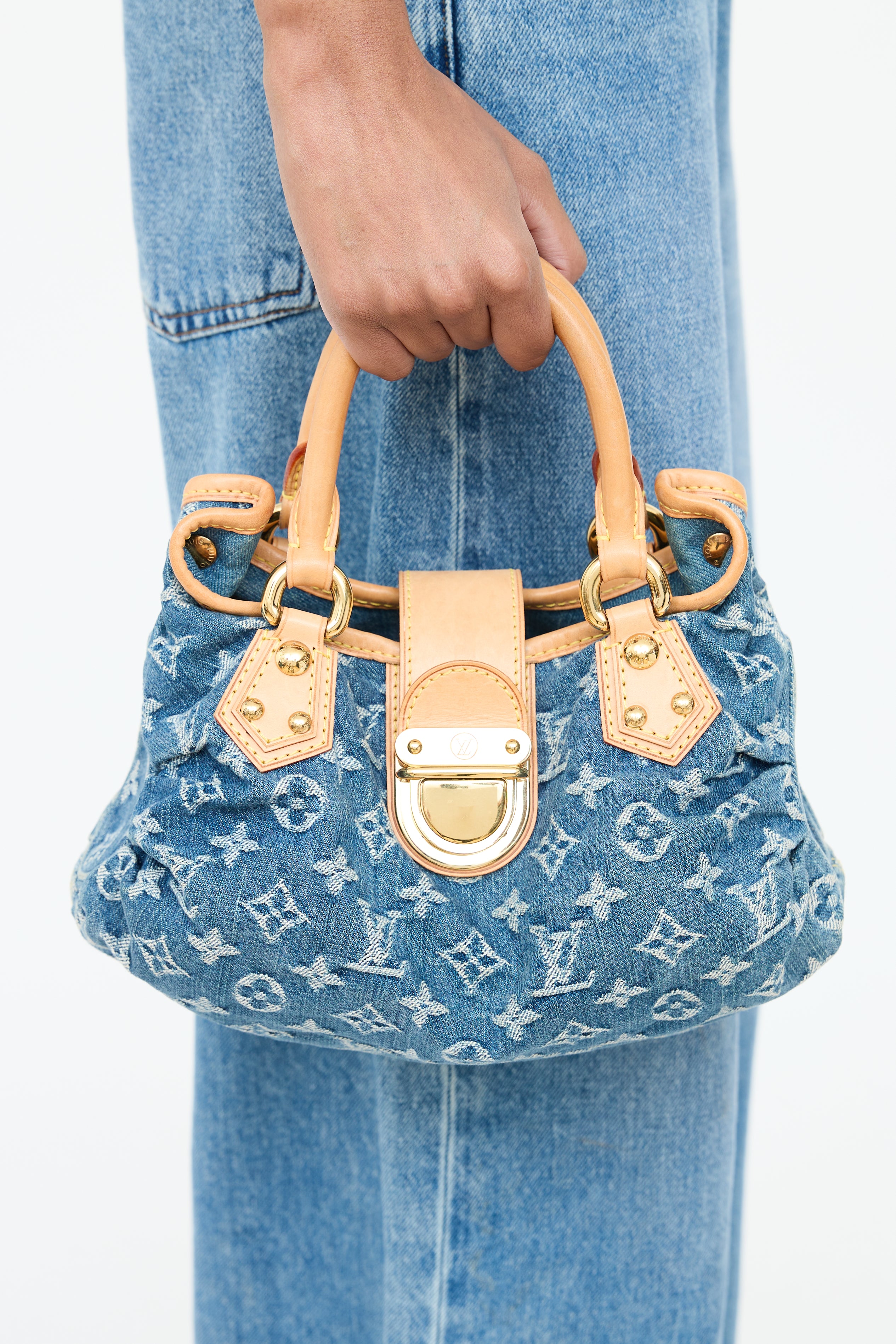 Louis Vuitton Monogram Denim Pleaty Bag