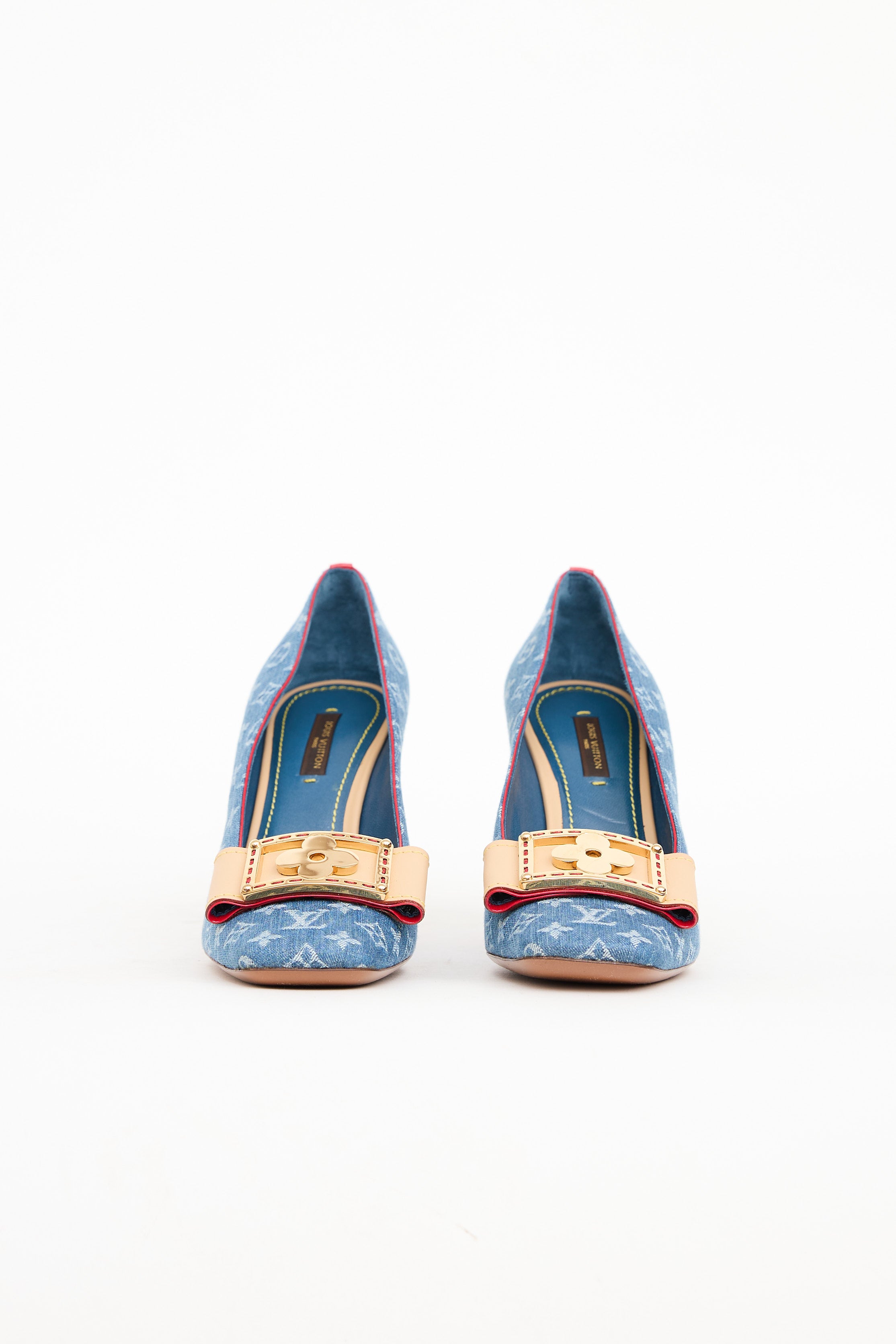 Louis Vuitton Denim Monogram Fleur Pump