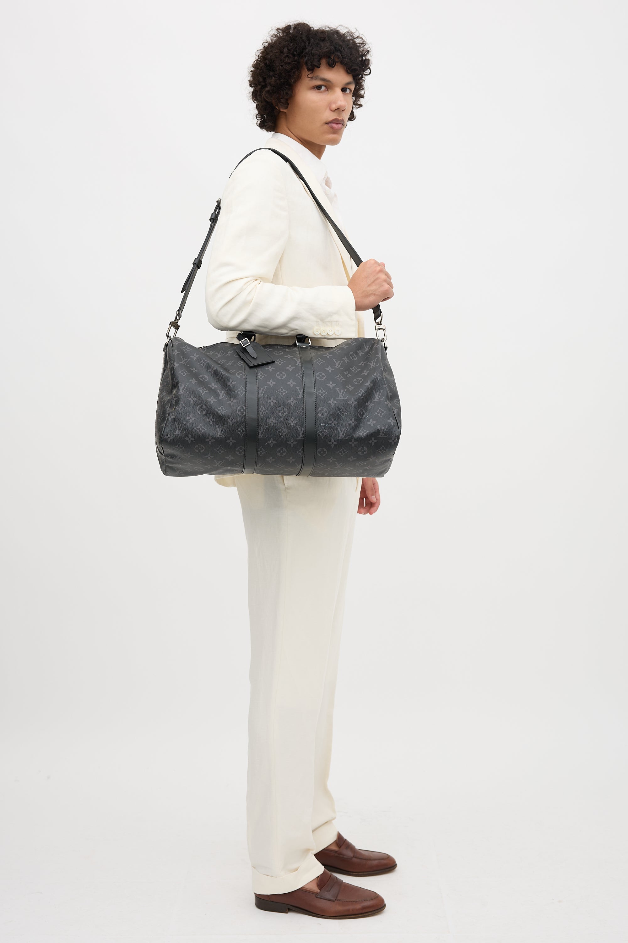 Louis Vuitton Eclipse Monogram Keepall 45 Bandoulière Bag
