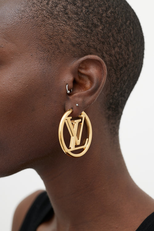 Louis Vuitton Louise PM Logo Earrings