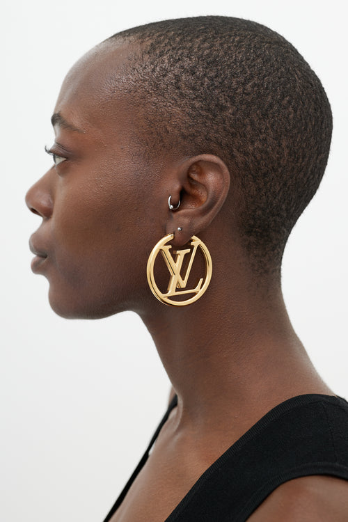 Louis Vuitton Louise PM Logo Earrings